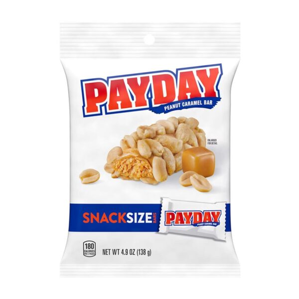 PAYDAY SNACK SIZE BAR 4.9 OZ 1 PEG BAG
