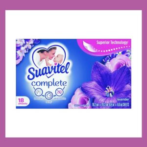 SUAVITEL LAVENDER DRYER SHEETS 18 CT