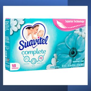 SUAVITEL WATERFALL MIST DRYER SHEETS 18 CT