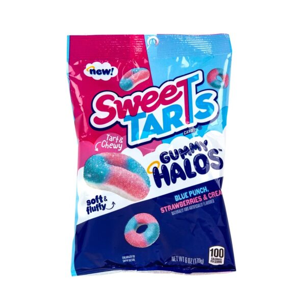 SWEETARTS GUMMY HALOS BLUE PUNCH STRAWBERRIES & CREAM 3 OZ 1CT