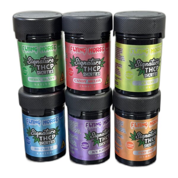 FLYING HORSE PREROLL SIGNATURE THCP SHORTIES 0.75GMS 10CT JAR
