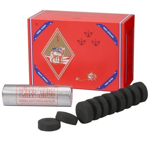 THREE KINGS HOOKAH CHARCOAL SMALL 33MM 10CT